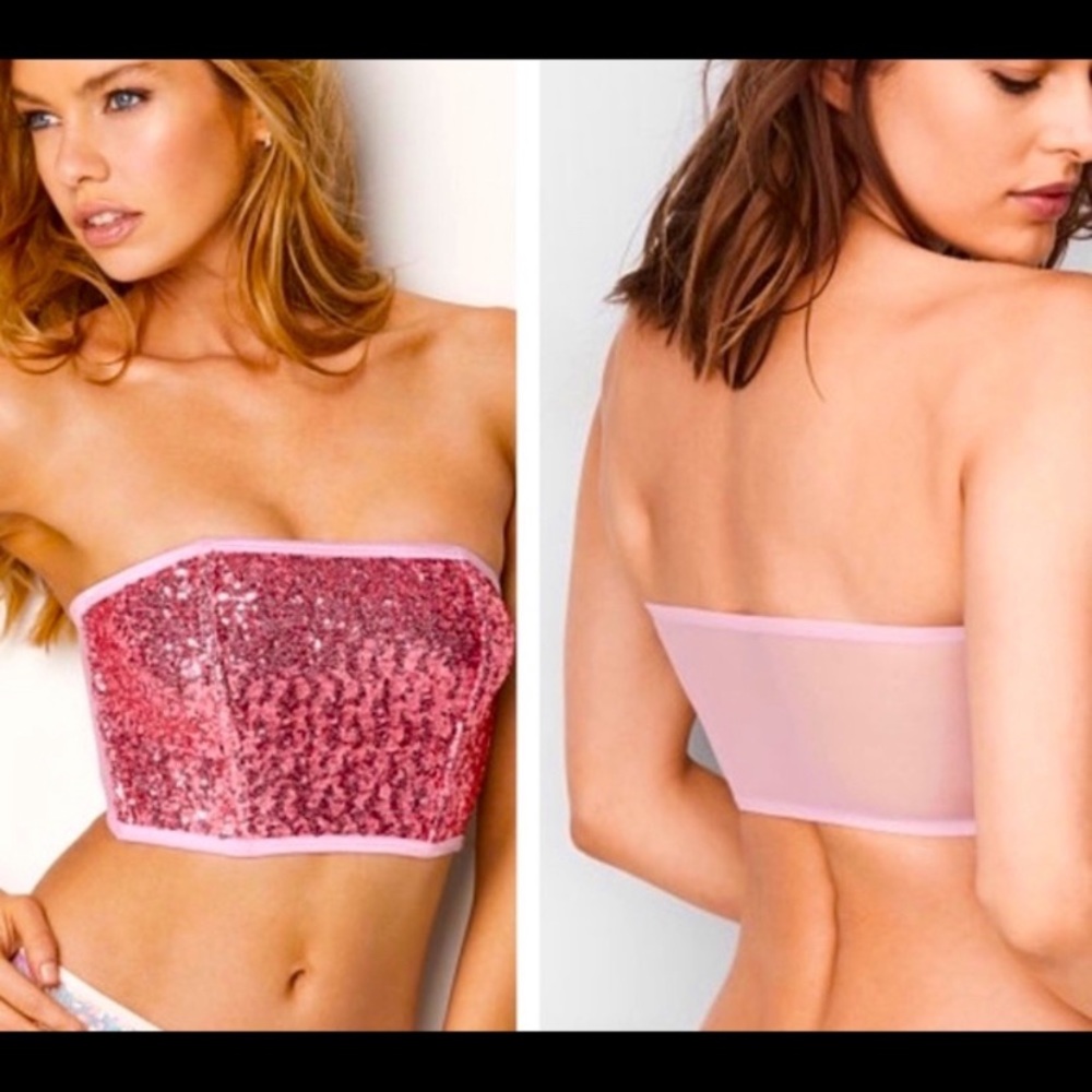 Victoria’s Secret Sequin Pink Tube Top